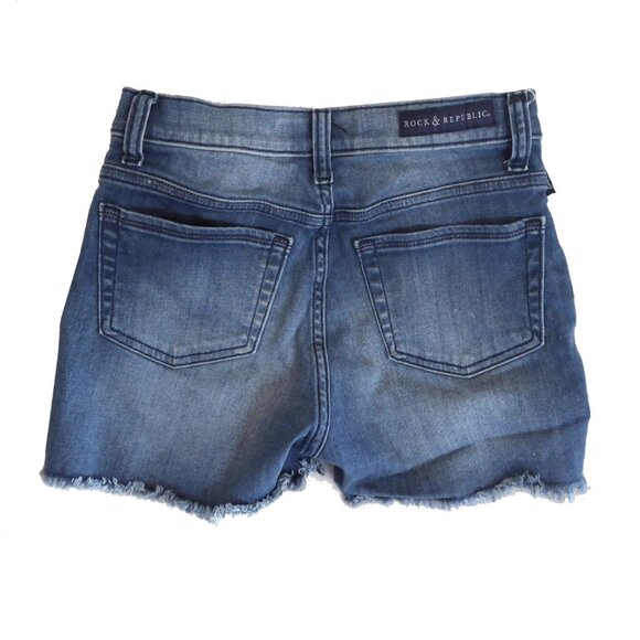 ROCK & REPUBLIC PIXIE Womens denim shorts size 2 - Picture 2 of 6